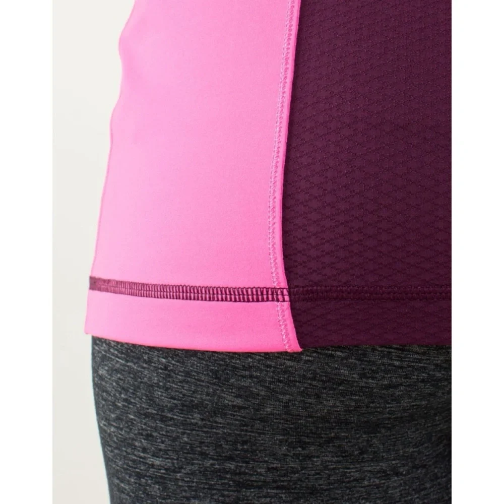 Lululemon Energy Tank Hyper Stripe Raspberry Glo Light 4
